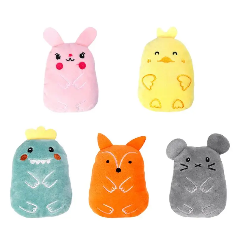 

Cat Chew Plush Mouse Toy Bite Resistant Rabbit Duck Squeaky Toy For Cat Teething Chew Grinding Kitten Teaser Interactive Toy
