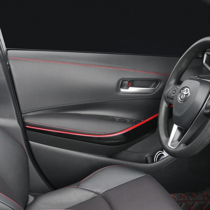 Автомобильная Дверь Приборная панель кожаная декоративная линия наклейка для