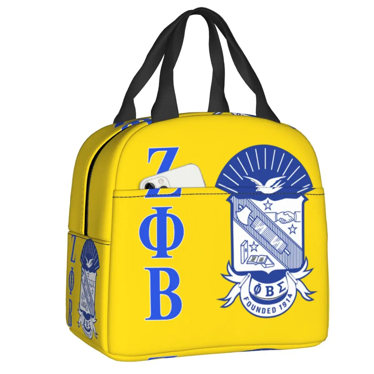 

Zeta Phi Beta Ланч-бокс для женщин, многофункциональный кулер, Термоизолированный Ланч-бокс для еды, для работы, школы, пикника, портативные сумки для пикника