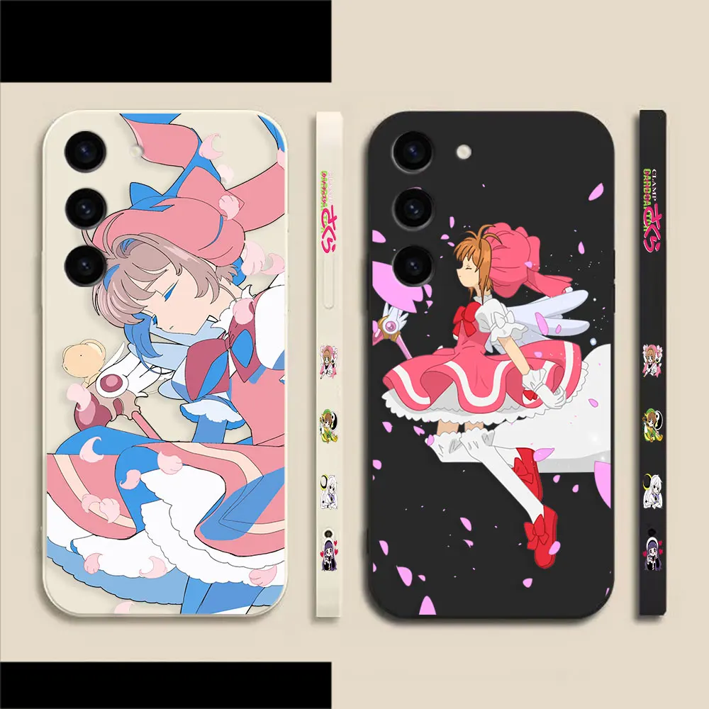 

Anime Cardcaptor Sakura Case For Samsung S23 S22 S21 S20 FE S11 S11E S10 S10E S9 S30 Ultra Plus 4G 5G Colour Liquid Case Funda