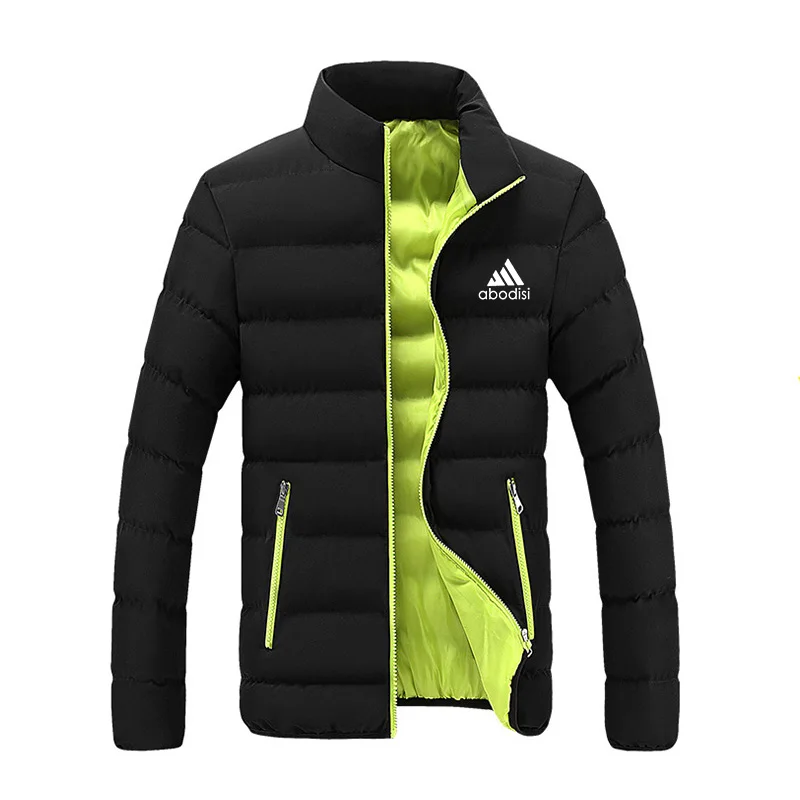 Men's trench coat, men's jacket, winter boy 2023 new men's warm standing collar, slim fitting winter zipper jacket