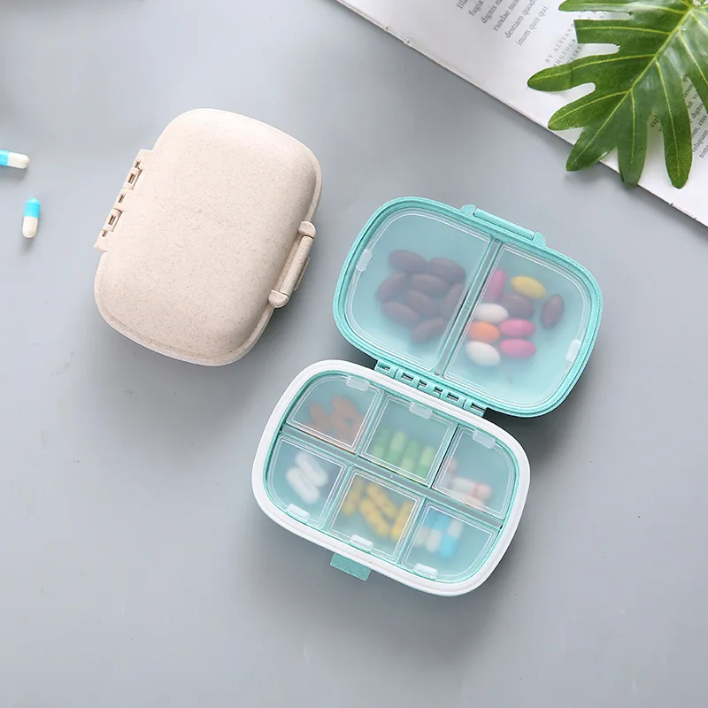 

8 Grids Pill Organizer Container Tablets Travel Pill Box with Seal Ring Small Box Tablets Medicines Cases