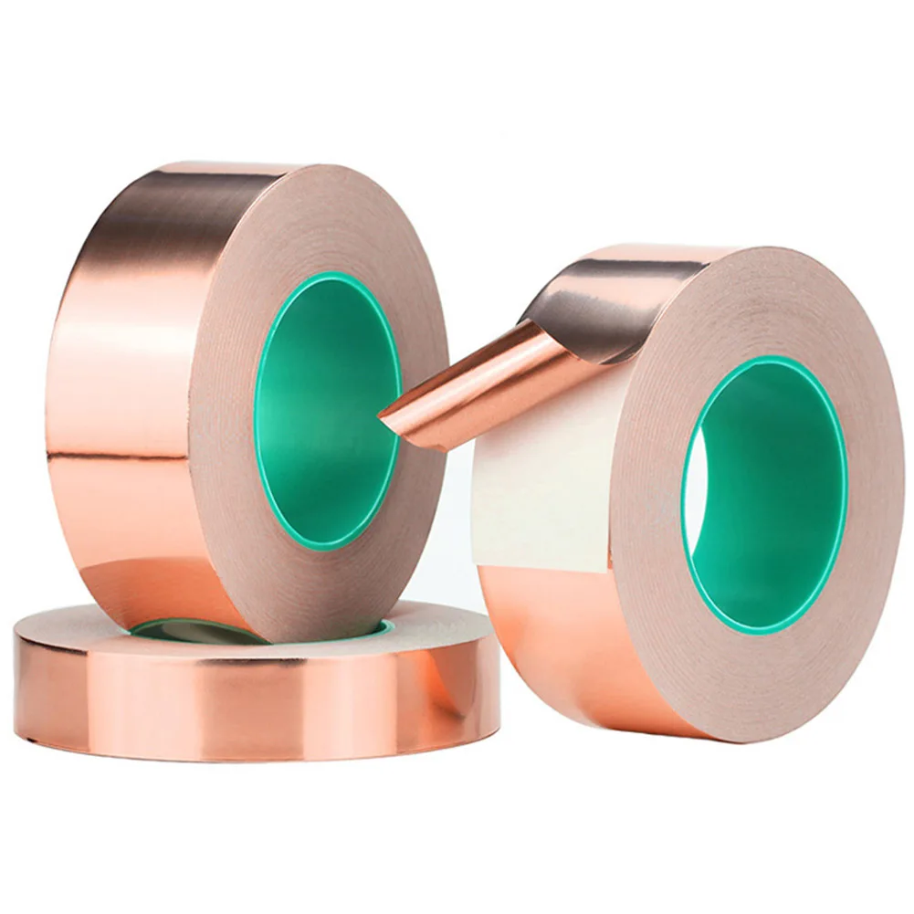 

50mm X 10M Copper Foil Tape Dual Conductive Adhesive For Guitar EMI Shielding Car Repairs Craft Projects Guitar Accessories