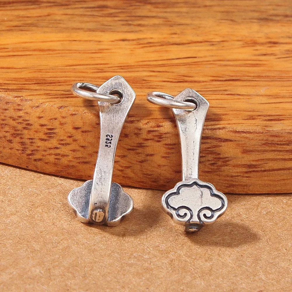 

S925 Серебряный Xiangyun Ruyi подвеска Guofeng DIY шнур браслет Подвеска Серебряное украшение