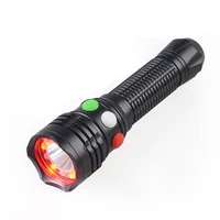 high power strong magnetic red green white light rechargeable led flashlight torch