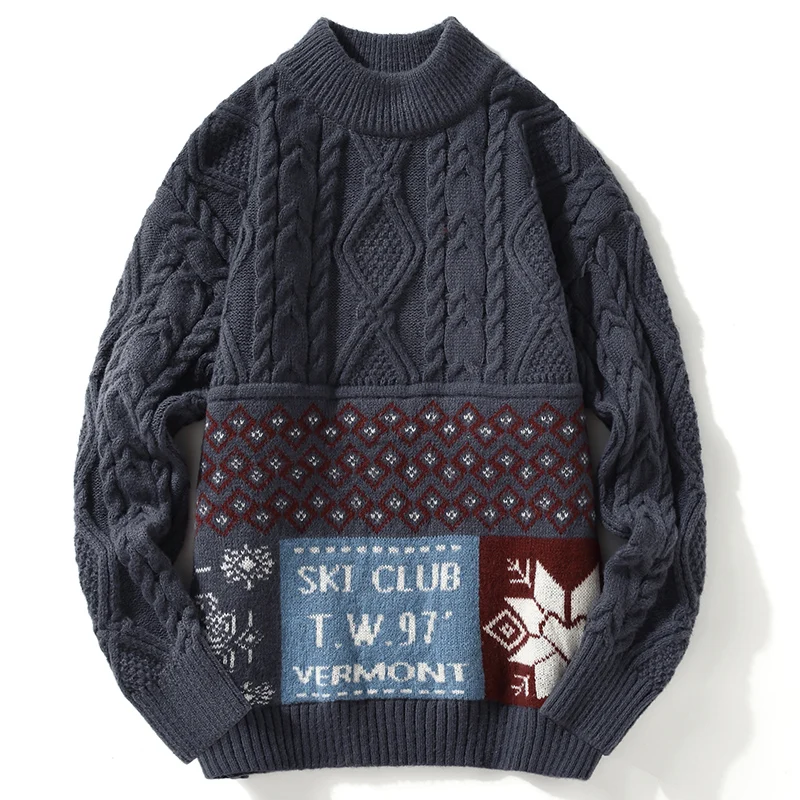 Ugly Sweater Men Fashion Spring Winter Streetwear Casual Men Clothing Christmas Pullovers Women Y2K Oversize Knitted Sweater