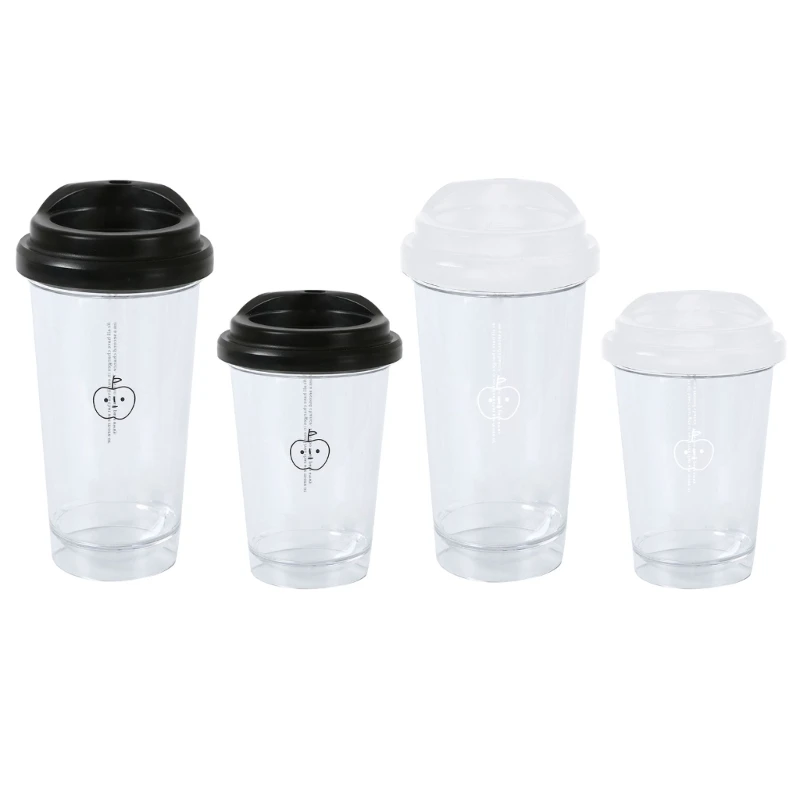 Milk Tea Water Bottle 355/473ml Capacity Clear Straw Cups Mugs Organizers for Beverage Cola Liquid  Orange Juice Boxes