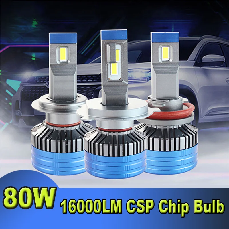 Купи Led Headlight Super Brightness Canbus CSP Chip 80W 16000LM K11 Bulb H1 H3 9012 9004 H4 H7 Led HB3 HB4 9005 9006 H13 Hi-Low Beam за 1,671 рублей в магазине AliExpress