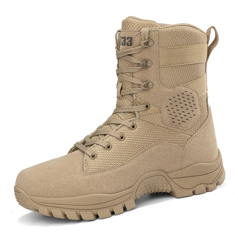 's Military Combat Boots Spring Black Leather Special Forces