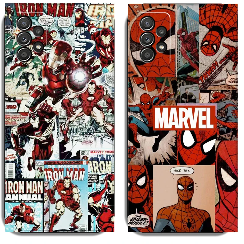 

Marvel Iron Man Phone Cases For Samsung Galaxy S22 Ultra S20 FE S20 Lite S20 Ultra S21 S21 FE S21 Plus Ultra Back Cover Carcasa
