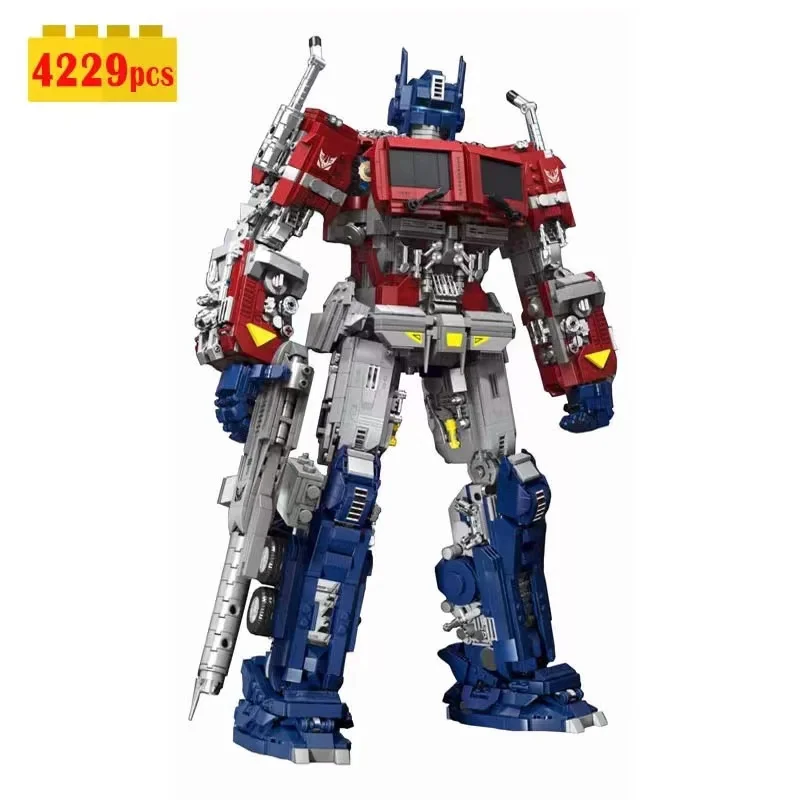 

Большая модель робота Optimus, игрушки, загрунтованный трансформер, строительные блоки 4229 шт., креативные механические блоки в сборе, игрушки, подарок для мальчика