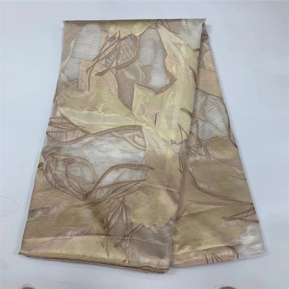 Новейший модный дизайн кружево желтого цвета из органзы низкая цена оптовая 5