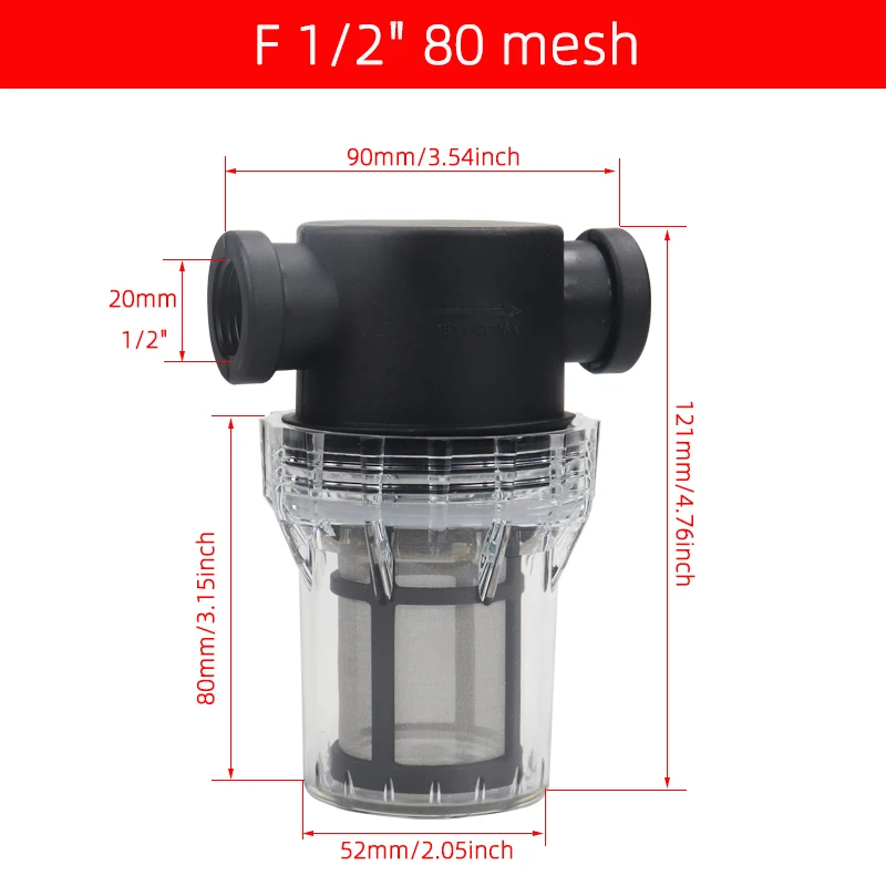 

Пластиковый фильтр для полива 1/2", 3/4", 1"