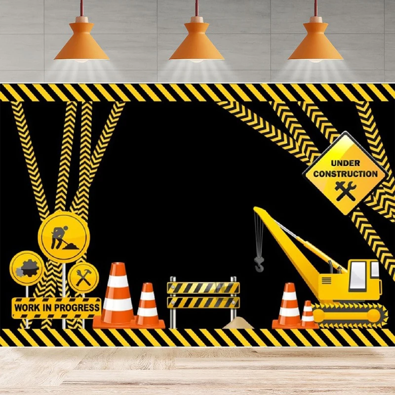 Фон для фотосъемки на строительную тематику черные и желтые полоски большой