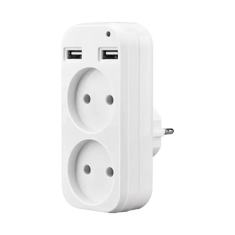 

Адаптеры для Европы 4 в 1 USB-Порты адаптер зарядное устройство легкий штепсельный адаптер принадлежности для путешествий для Германии и Фран...