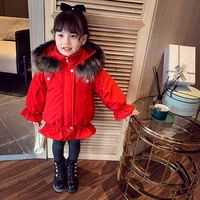 girls kids down coat jacket overcoat cotton 2022 furs warm plus thicken winter sports teenager childrens clothing