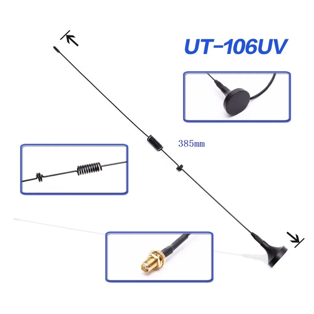 2pcs Car Antenna Nagoya UT-106UV SMA-F Vehicle Mounted For Baofeng UV-9R PLUS UV-82 UV-5R CB Radio Walkie Talkie Accessories