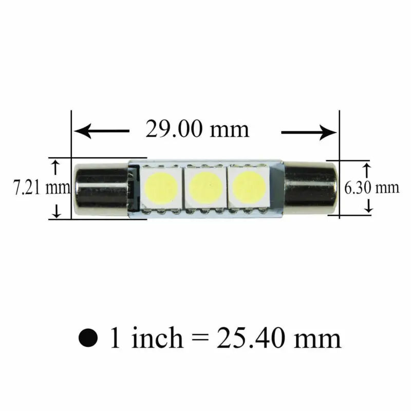 Сверхъяркая ксеноновая Белая светодиодная лампа 5050 3-SMD 6641 6614F 6 шт. солнцезащитный
