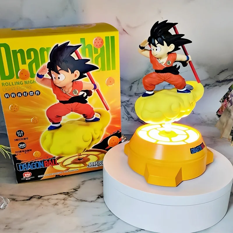 Новый оригинальный Dragon Ball аниме фигурка Гоку вращающийся ночник украшение