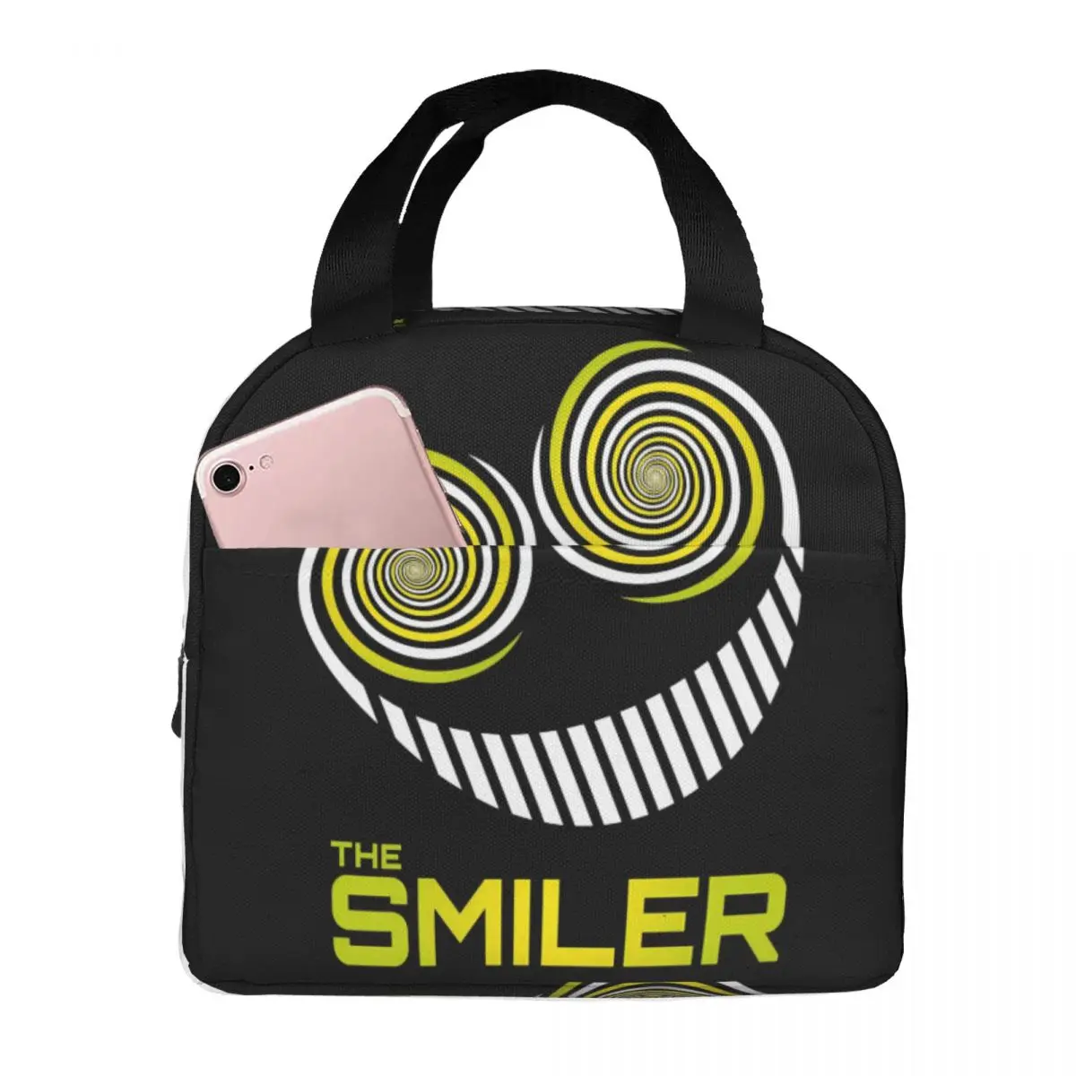 Фото Smiler Alton Towers Resort Park Изолированные сумки для обеда Большой контейнер для еды Сумка-холодильник Сумка-тоут Ланч-бокс Пляжный пикник Девушка Мальчик №1