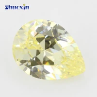 size 2x3 10x14mm pear shape 5a lemon cz stone synthetic gems cubic zirconia for jewelry