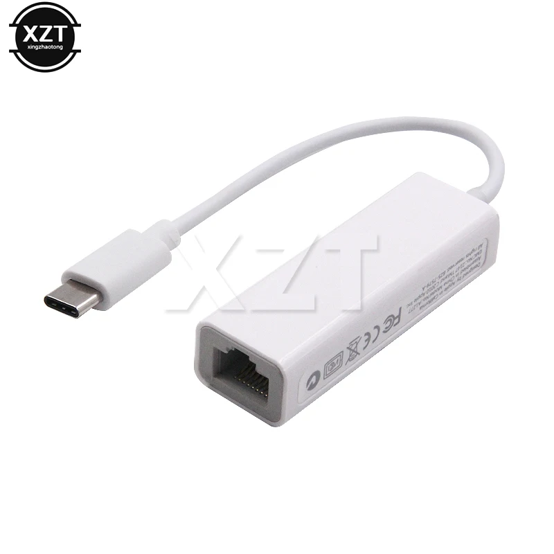 Adattatore di rete Ethernet USB 3.1 type-c esterno a RJ45 cavo Internet cablato 10/100Mbps per Macbook adattatore per sistemi Windows