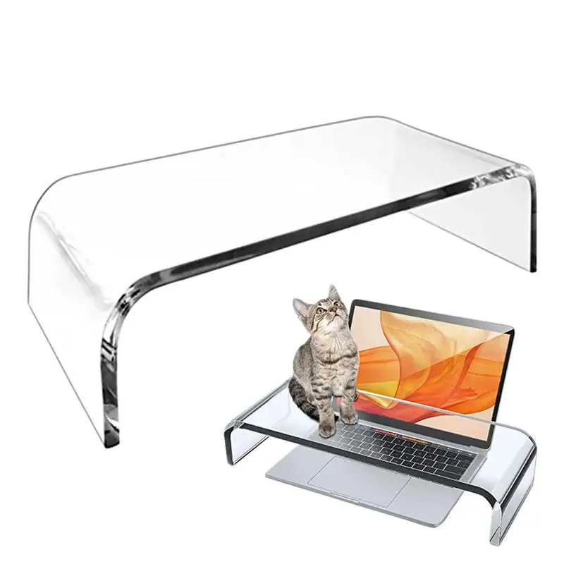 

Monitor Stand Riser Acrylic Laptop Stand Clear Desktop Computer Riser Table Storage Stand Desk Organizer For Storing PC Screen