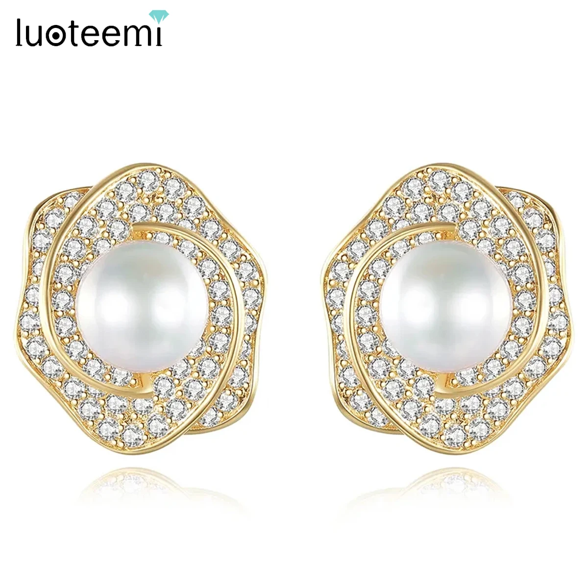 Изысканный кубический оксид циркония LUOTEEMI с гвоздями шампанского в виде