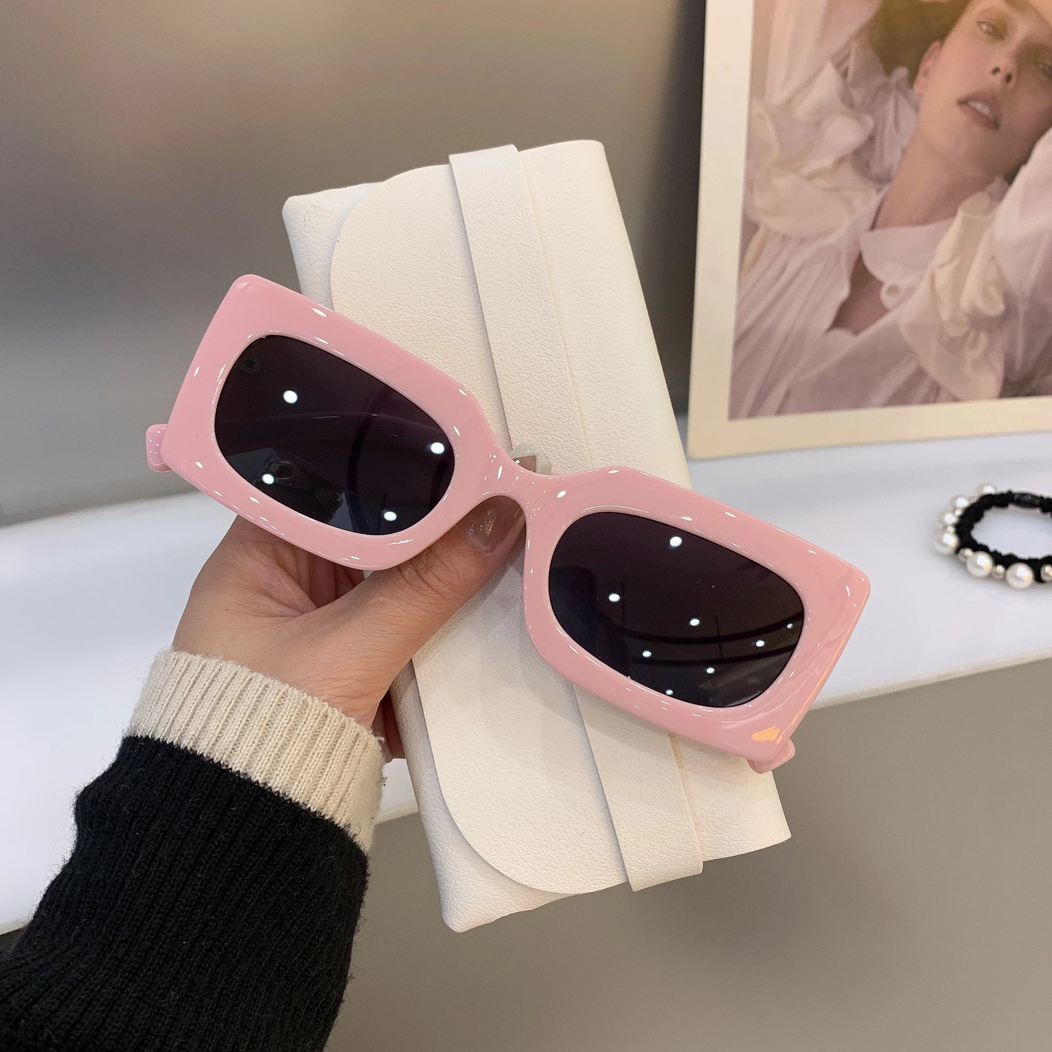 Популярные маленькие солнцезащитные очки в квадратной оправе новые модные