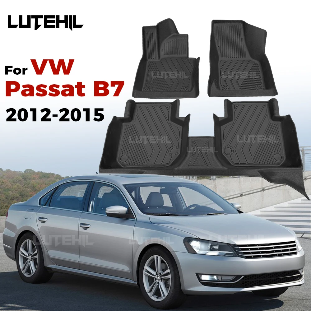 Фото Всепогодный напольный коврик из ТПЭ на заказ для VolksWagen VW Passat B7 2012-2015 2013 2014, автомобильный защитный коврик для салона, аксессуары №1
