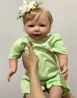 55 cm 3d paint skin soft silicone reborn girl baby doll toy like real 22 inch princess toddler lisa alive dress up boneca
