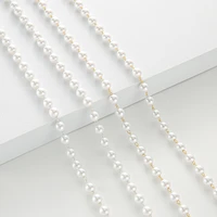 1meter 3 10mm imitation pearl beaded chain pure handmade pearl chains for make jewelry findings diy earrings bracelet necklace