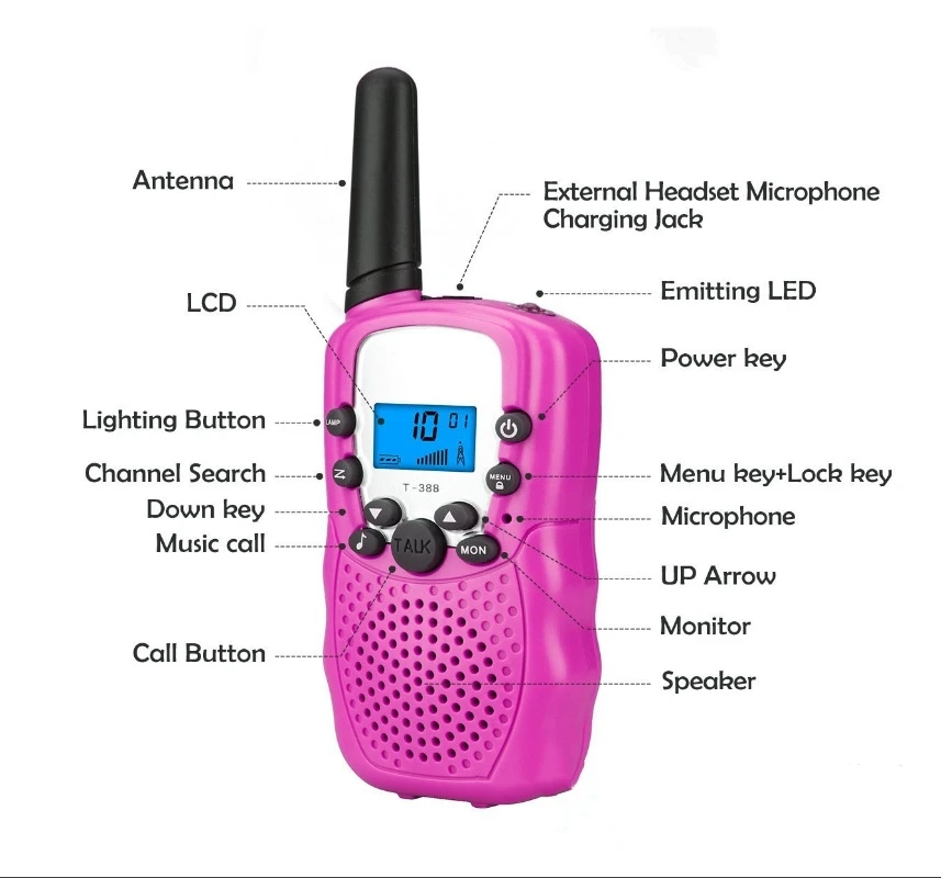 2pcs childrens toy walkie talkie kids mini radio interphone uhf long range handheld transceiver toys for boys girls gift free global shipping
