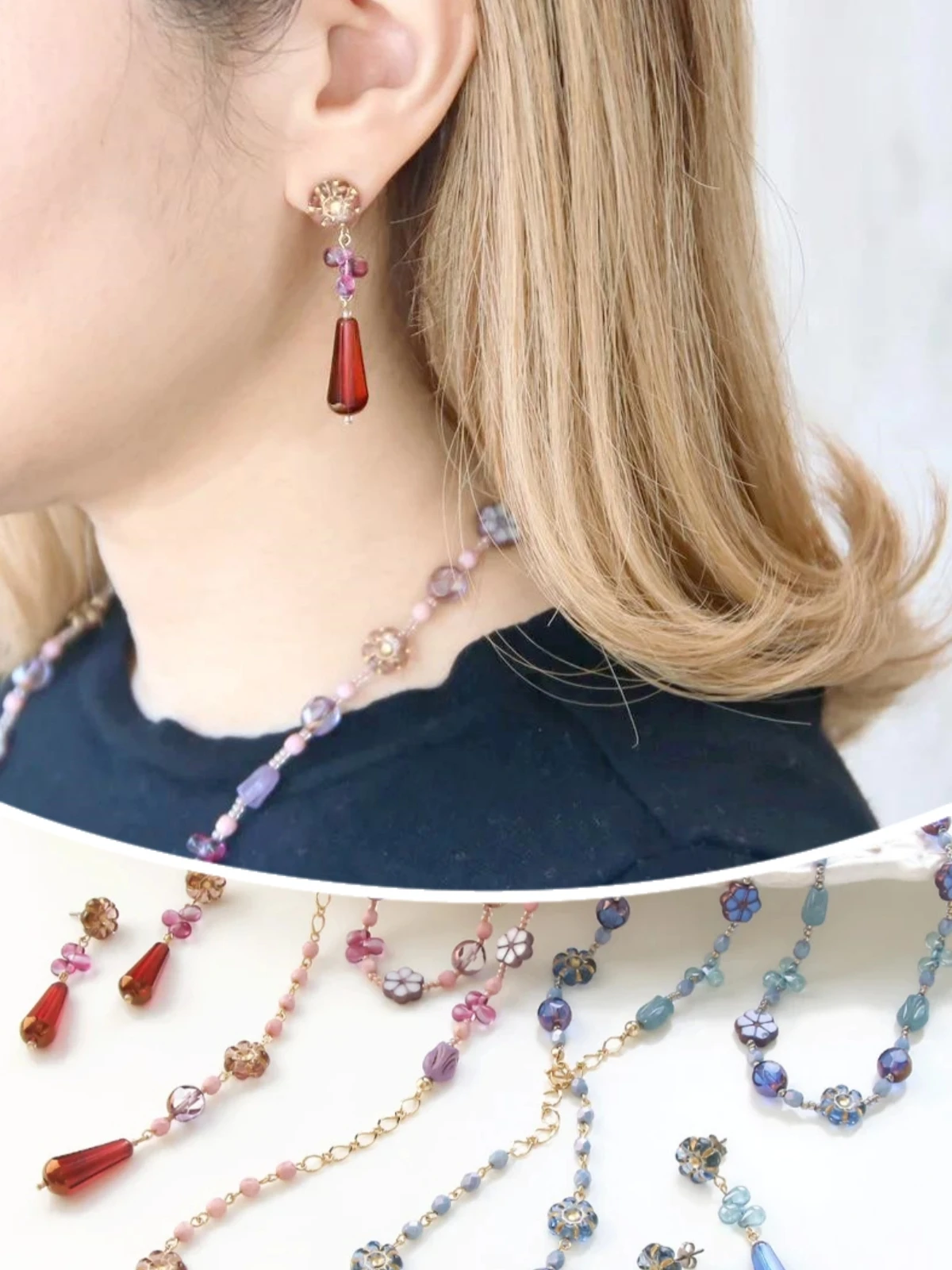 Чешские импортные 0 мм Цзинг шестилепестковый цветок золотые глянцевые серьги из