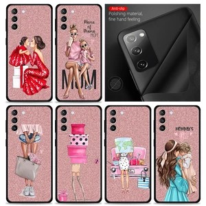 Phone Case For Samsung S21 S20 FE S22 Ultra S10 S9 S8 Plus S10e for Galaxy Note 20 Ultra 10 Plus Cover Super mom Princess Girl