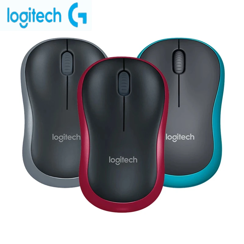 Logitech M185/M330 Бесшумная оптическая мини беспроводная мышь для путешествий офиса удобная маленькая ручная домашняя мышь для Mac OS / Windows ПК
