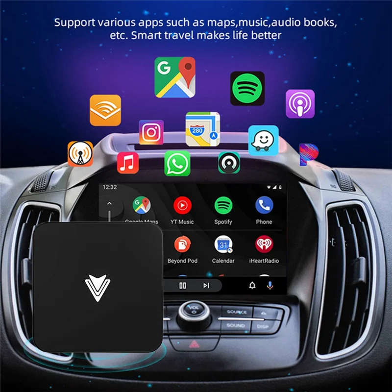 Проводной и беспроводной автомобильный адаптер Android для Netflix Car Ai Box Linux System Bluetooth 5G