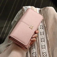2022 new fashion long female wallet simple trendy buckle ladies large capacity clutch wallet luxury designer wallets purses