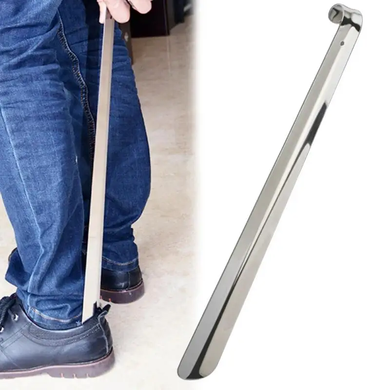 

Stainless Steel Shoe Horn Reach Metal Flexible Handle Shoehorn Remover Pregnant Women Or The Aged Lifter Aid Slip Shoe Pull Tool