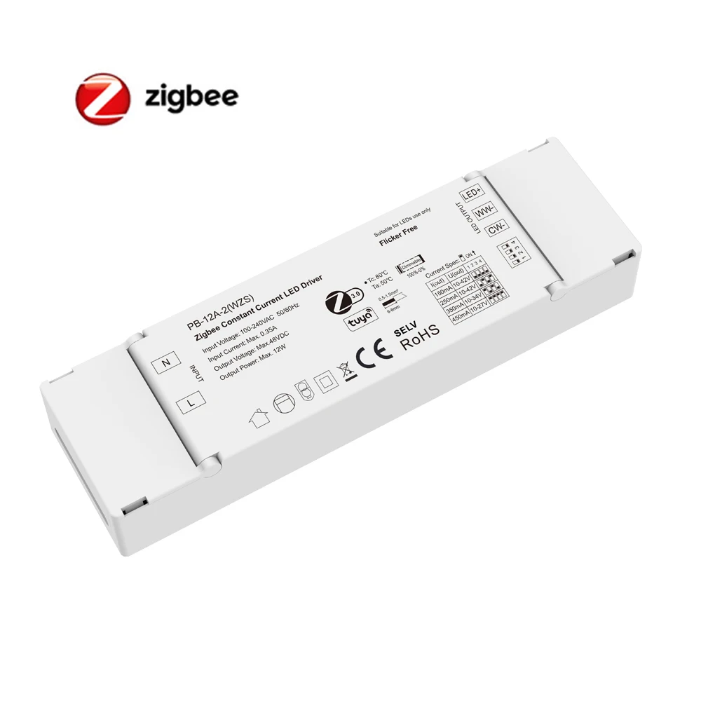 

Zigbee двухцветный диммер 12-48В Tuya