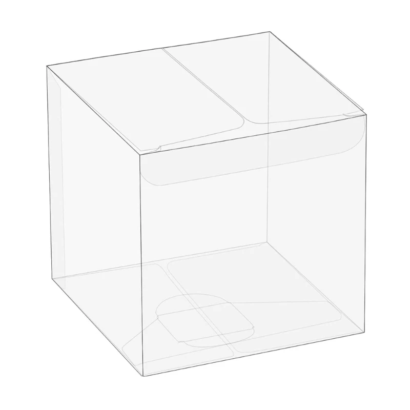 

PVC Clear Storage Box 50pcs Cosmetic Organization Wedding Birthday Candy