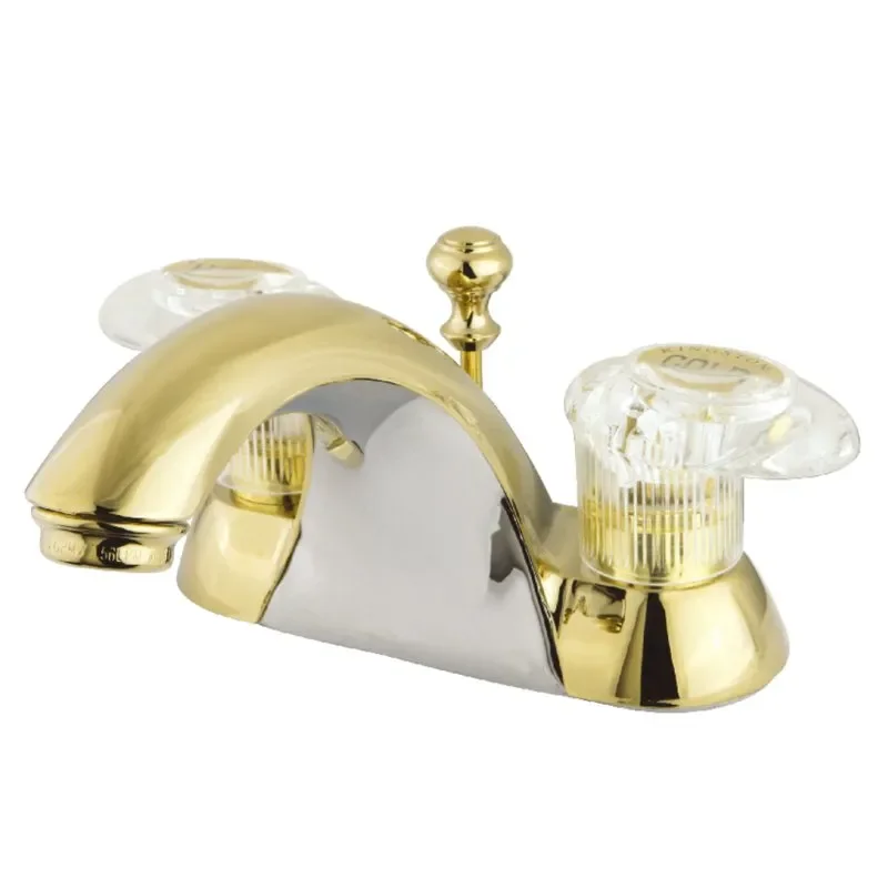 

Elegant Polished Brass 4in Centreset Bathroom Faucet - Vintage Style, Exceptional Experience.