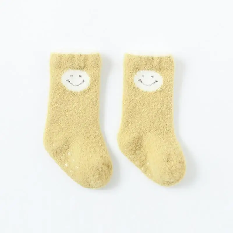 

0-3Y Baby Socks Winter Newborn Thick Warm Foot Sock Kid Coral Fleece Cartoon Cotton Sox For Girl Boy Middle Tube Socks 2022 NEW