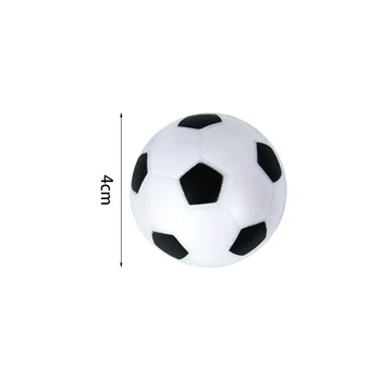 6pcs 4cm Table Soccer Footballs Game Replacement PU Mini Football Balls Indoor Sport Parent-child Boardgame Children Gifts Toys 6