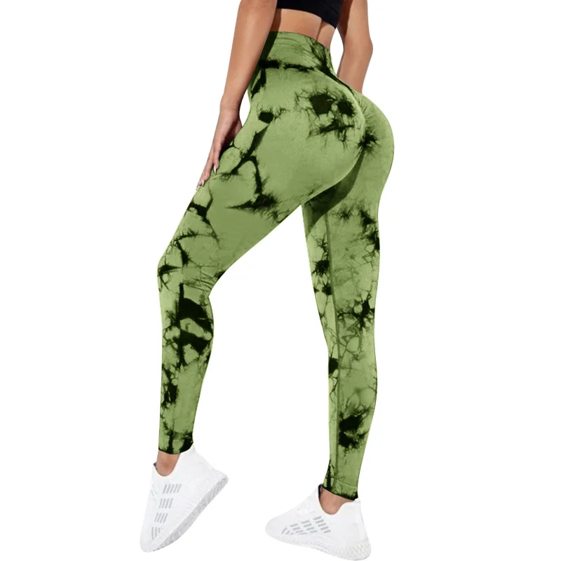 

Брюки для йоги Tie Dye, спортивные Леггинсы, Женские Бесшовные женские колготки Пуш-ап с высокой талией, леггинсы для фитнеса и тренировок, женская одежда для спортзала, Новинка