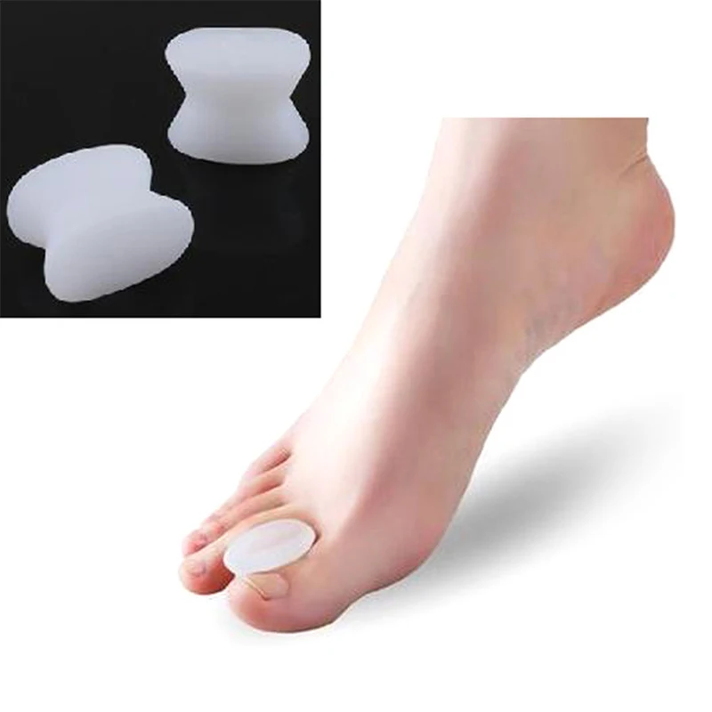 

2Pcs Silicone Toes Separator Adjuster Hallux Valgus Pedicure Corrector Foot Care Tools