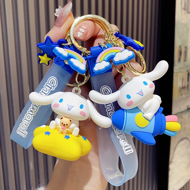 

Genuine Cartoon Big Ear Dog Cosmic Walk Keychain Creative Keyring Small Gift Car Key Chain Ring Holder Fashion Bag Pendant