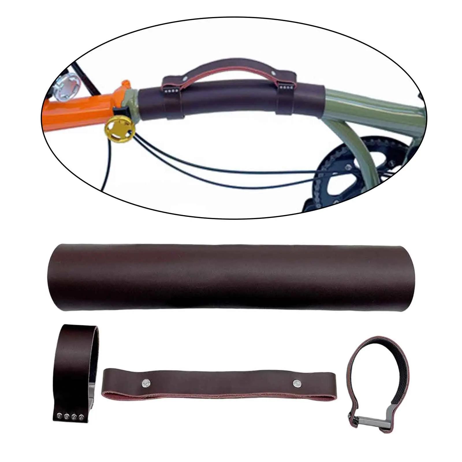 

Складная ручка для велосипеда, ремешок для велосипедных инструментов, кожаный подъемник, рукоятка