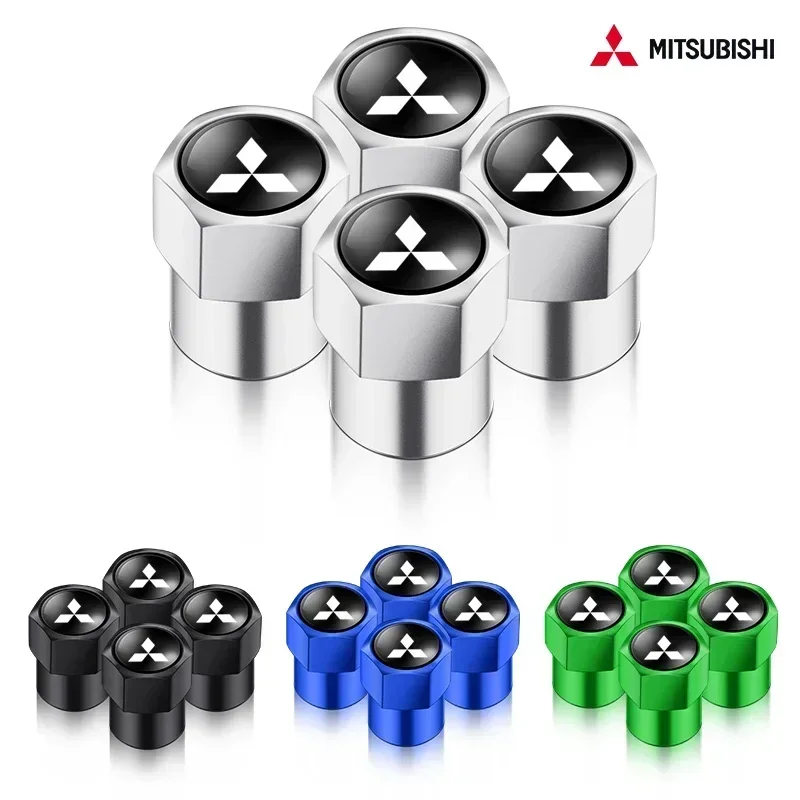 4pc Car Wheel Tire Valve Stem Cap Airdust Waterproof Cover For Mitsubishi Ralliart Lancer EX Outlander ASX Competition