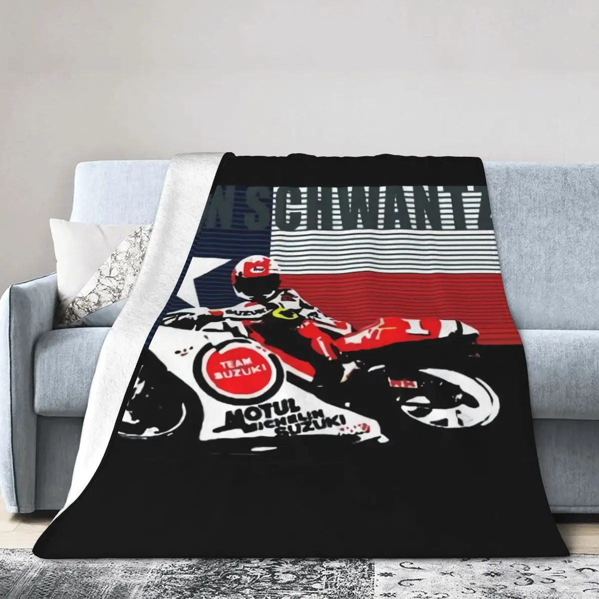 

Kevin Schwantz Flag T 19 33401 Comforter Bed Thick Anime Blanket Beautiful Baby Blanket Outdoor Wind Blanket picnic Anti-pilling